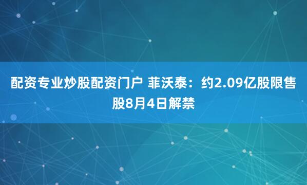 配资专业炒股配资门户 菲沃泰：约2.09亿股限售股8月4日解禁